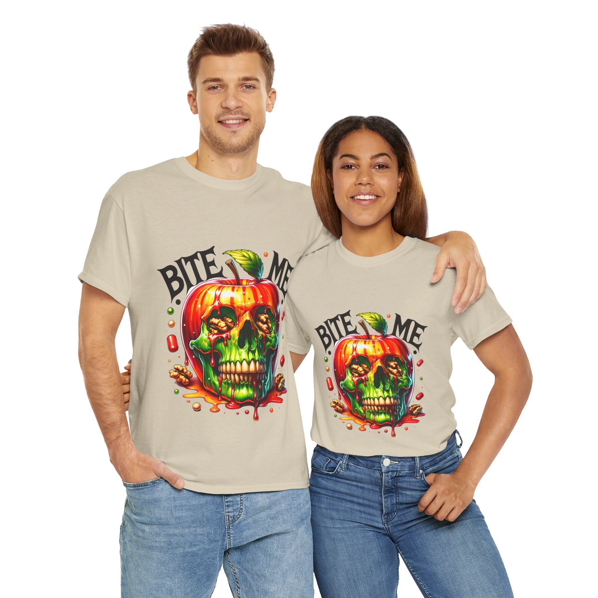 Bite Me Skull T-Shirt, Fun Graphic Tee, Halloween Costume Top, Trendy Casual Wear, Unique Gift Idea for Friends