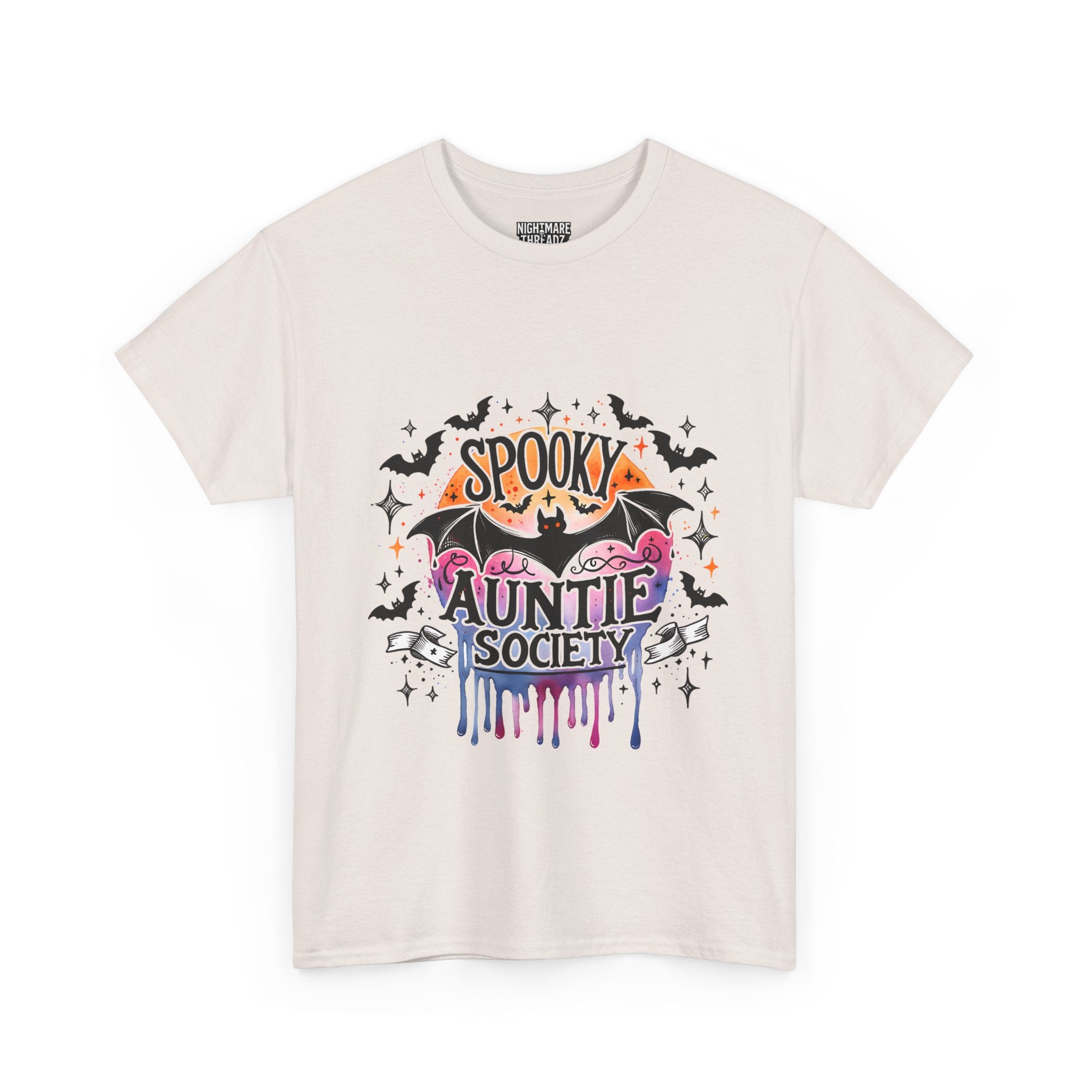 Spooky Auntie Society Tee, Ghost Lovers T-Shirt, Halloween Costume Shirt, Unisex Graphic Tee, Fun Family Gathering Apparel