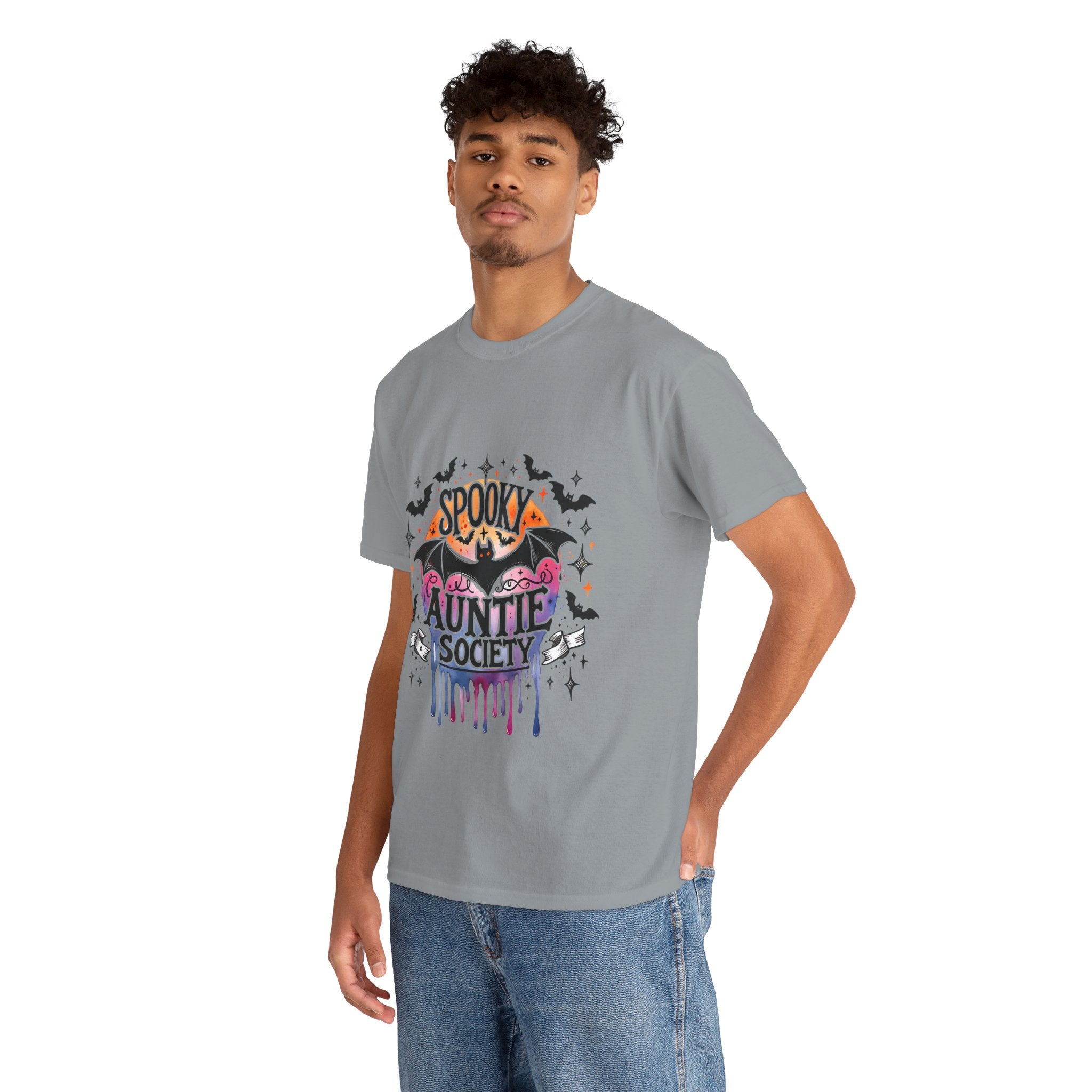 Spooky Auntie Society Tee, Ghost Lovers T-Shirt, Halloween Costume Shirt, Unisex Graphic Tee, Fun Family Gathering Apparel