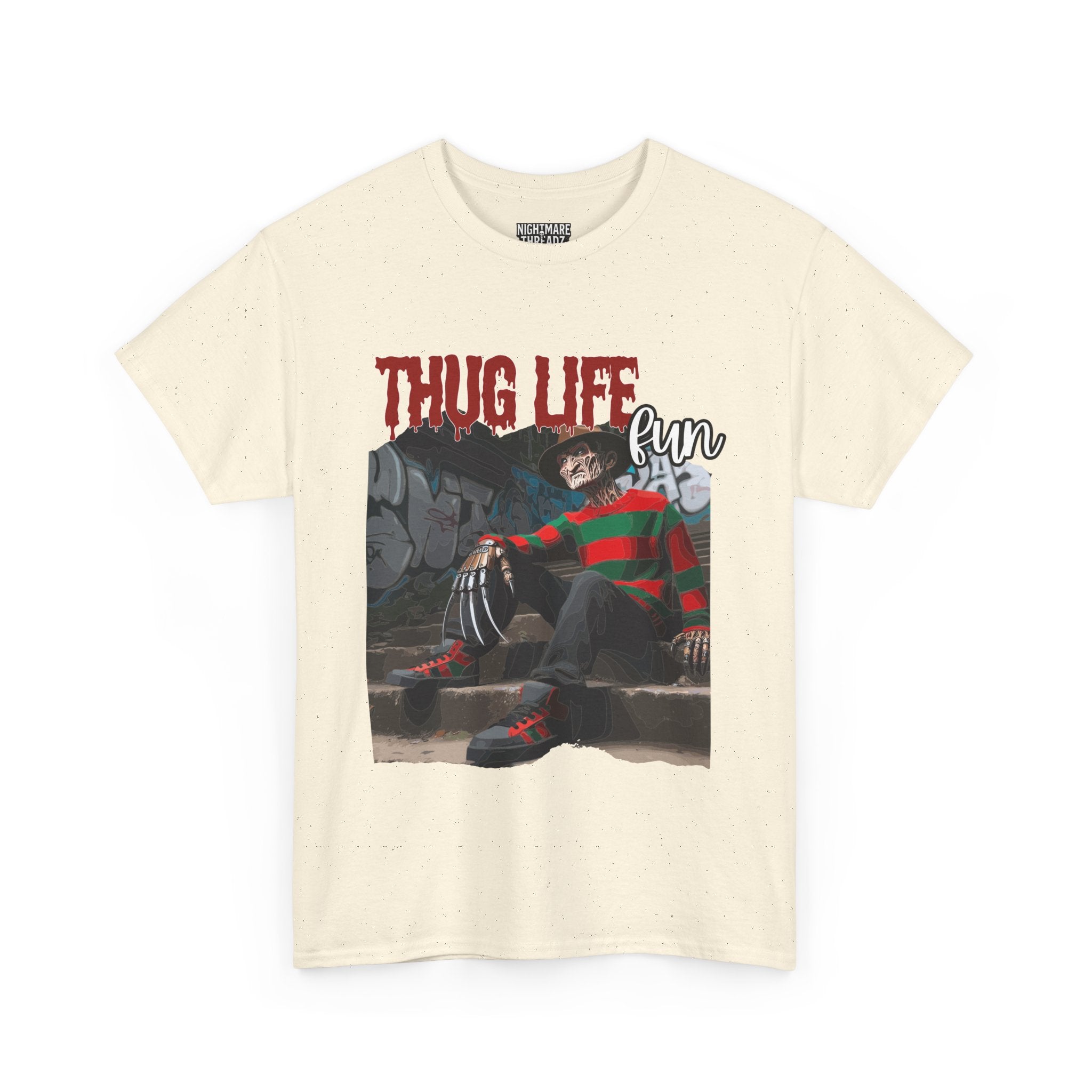 Freddie Kruger, Thug Life Tee - Horror Graphic Tee, Unisex Cotton Shirt, Halloween Costume, Horror Movie Gift