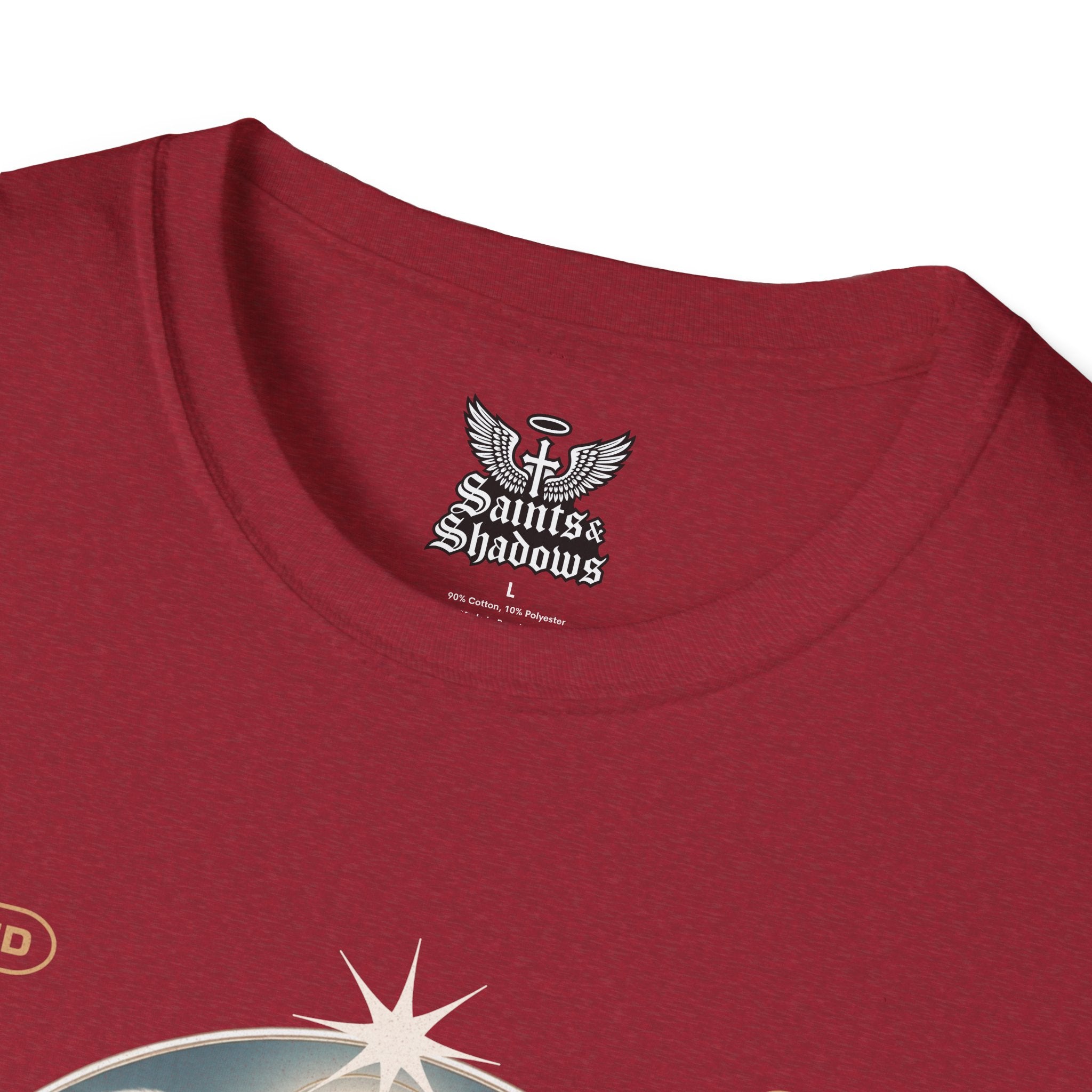 Saints and Shadows - Reflection, Angelic Artwork Unisex Softstyle T-Shirt, Casual Wear