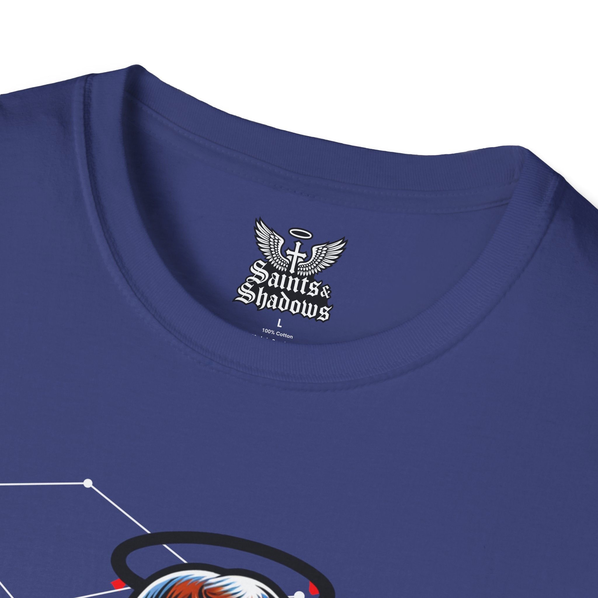 Saints and Shadows - Rebirth, Angelic Artwork Unisex Softstyle T-Shirt, Casual Wear