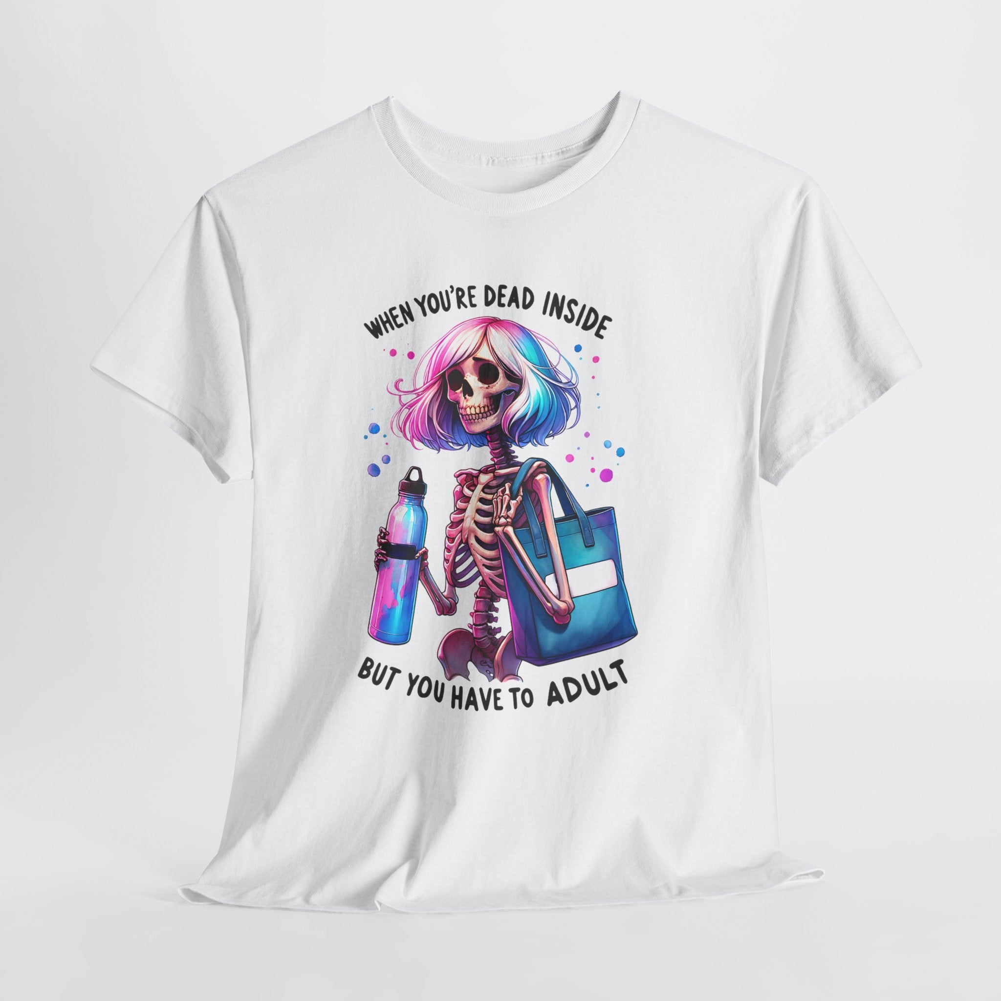 When you're dead onside, Whimsical Skeleton Tee, Funny Graphic Shirt, Perfect for Halloween, Unique Gift Idea, Casual Wear, Everyday Humor