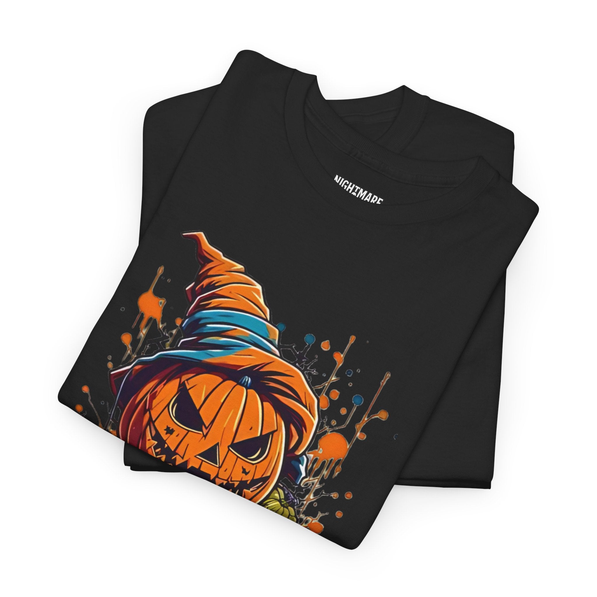 Scary Pumpkin, Horror Graphic Tee, Unisex Cotton Shirt, Halloween Costume, Horror Movie Gift, Spooky T-Shirt, Horror Fan Apparel