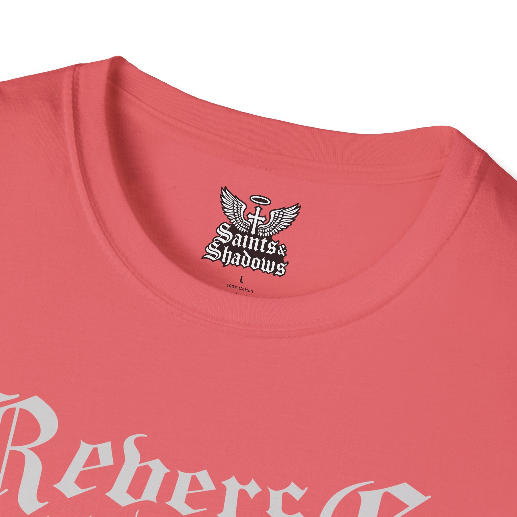 Saints and Shadows - Reverse Centuria, Angelic Artwork Unisex Softstyle T-Shirt, Casual Wear