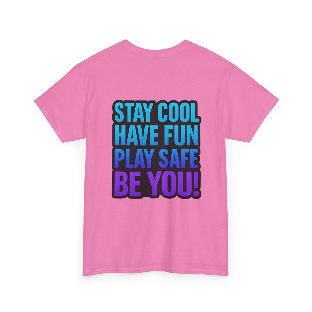DJ KAT PAWS Surfing Fun T-Shirt | Stay Cool, Have Fun, Play Safe, Be You! | Fun Summer Tee, Gift for Cat Lovers, Beach Vibes