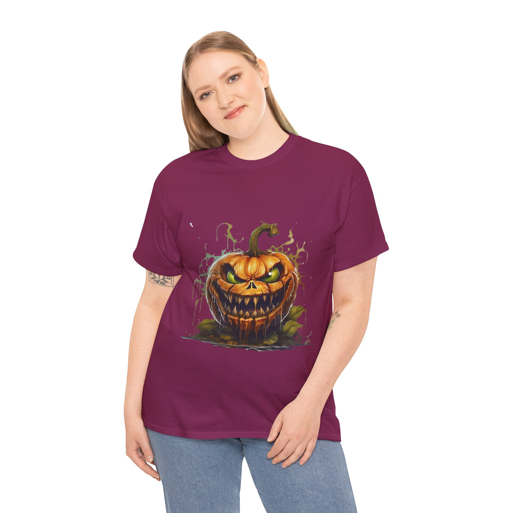 Spooky Pumpkin, Horror Graphic Tee, Unisex Cotton Shirt, Halloween Costume, Horror Movie Gift, Spooky T-Shirt, Horror Fan Apparel