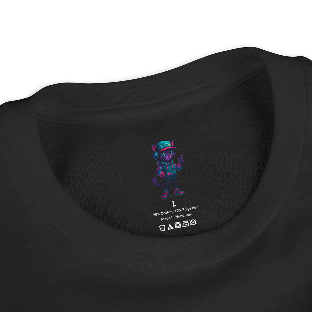DJ KAT PAWS Paw-sitively Shredding, Skateboarding Youth Tee | Fun Summer Shirt, Motivational Kids T-Shirt, Birthday Gift for Boys & Girls