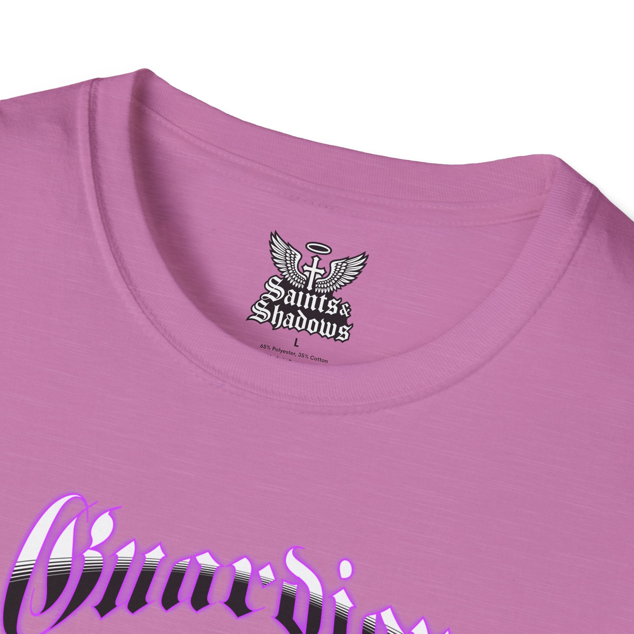 Saints and Shadows - Guardian Angel, Angelic Artwork Unisex Softstyle T-Shirt, Casual Wear