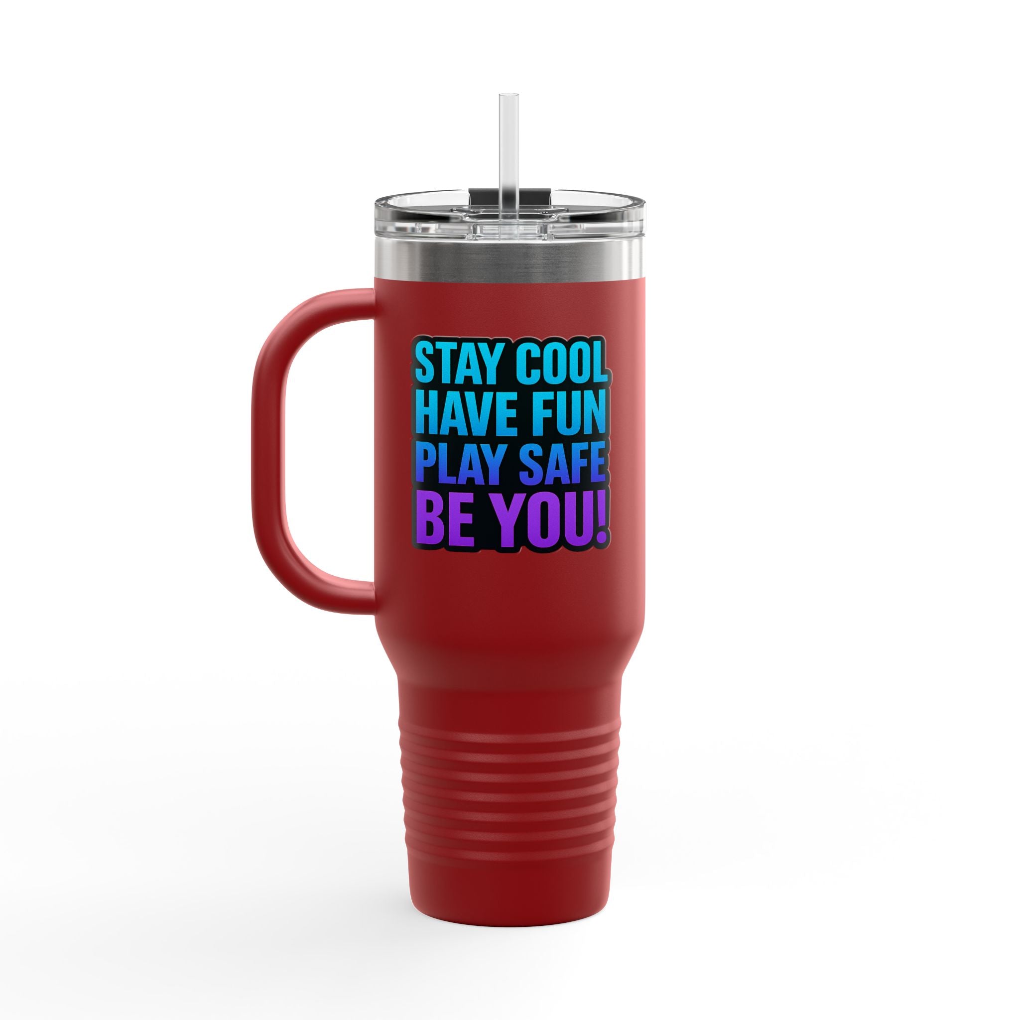 DJ KAT PAWS Purr-fectly Awesome | Travel Mug  - for Cat Lovers, 40oz Insulated Tumbler, Perfect for Road Trips, Gifts for Pet Owners.