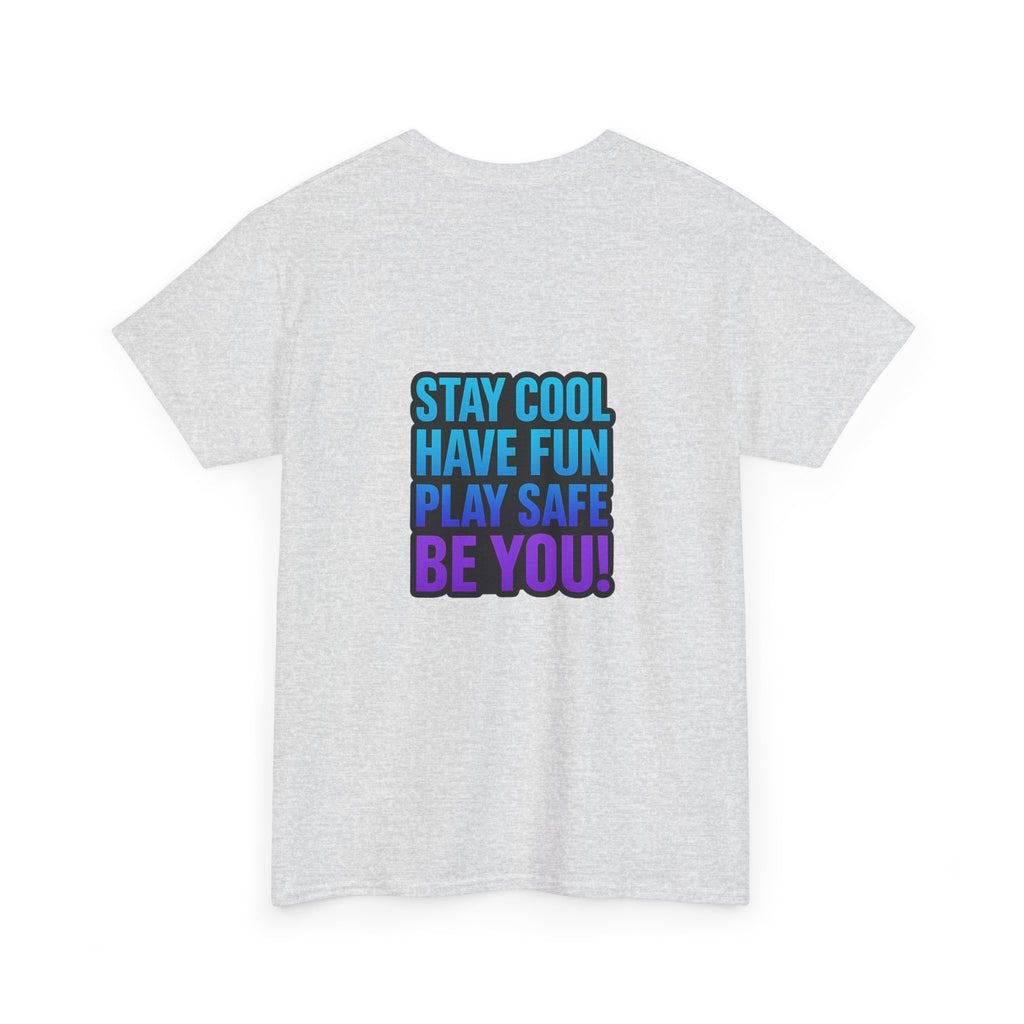 DJ KAT PAWS Surfing Fun T-Shirt | Stay Cool, Have Fun, Play Safe, Be You! | Fun Summer Tee, Gift for Cat Lovers, Beach Vibes