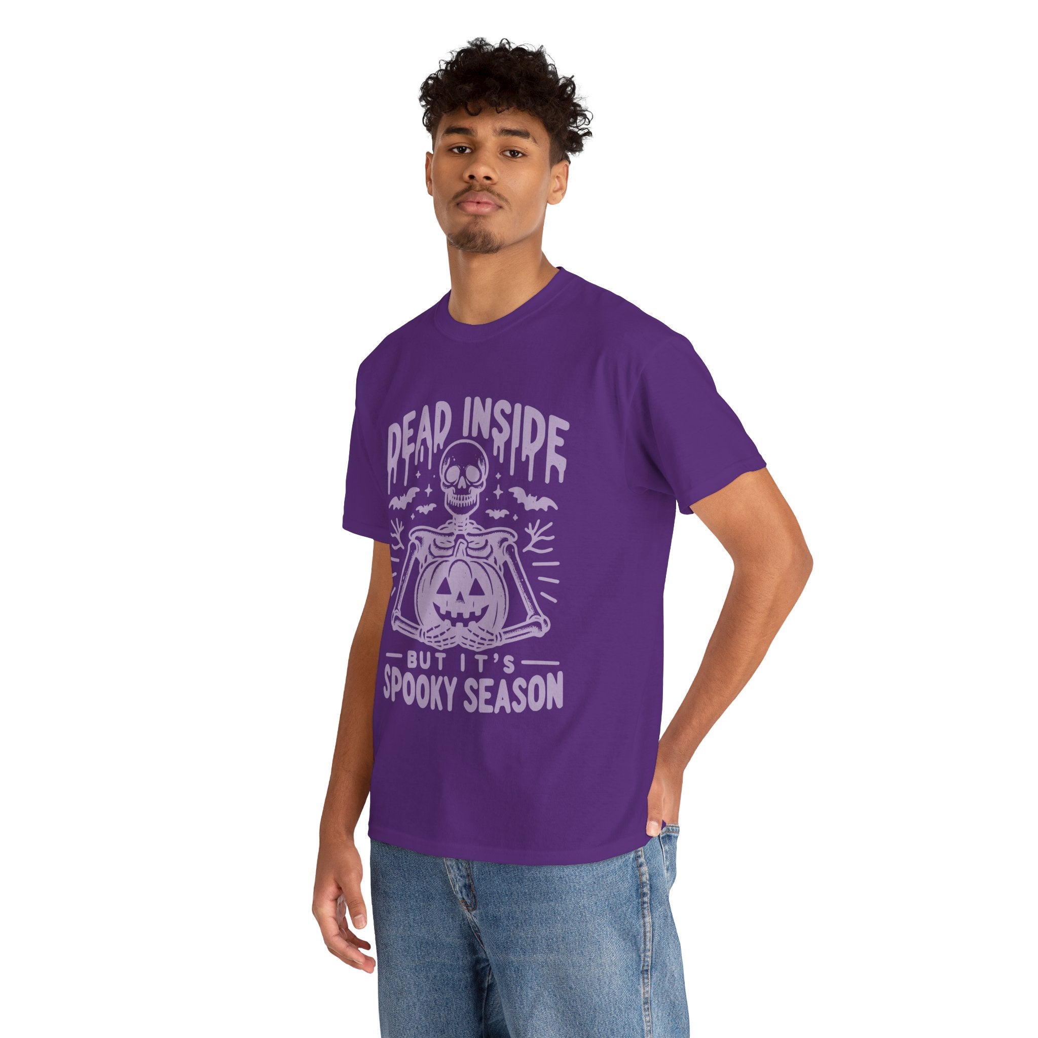 Spooky Season Dead Inside Unisex Tee, Halloween Shirt, Graphic Tee, Fall Apparel, Ghostly Vibes, Comfy Everyday Wear