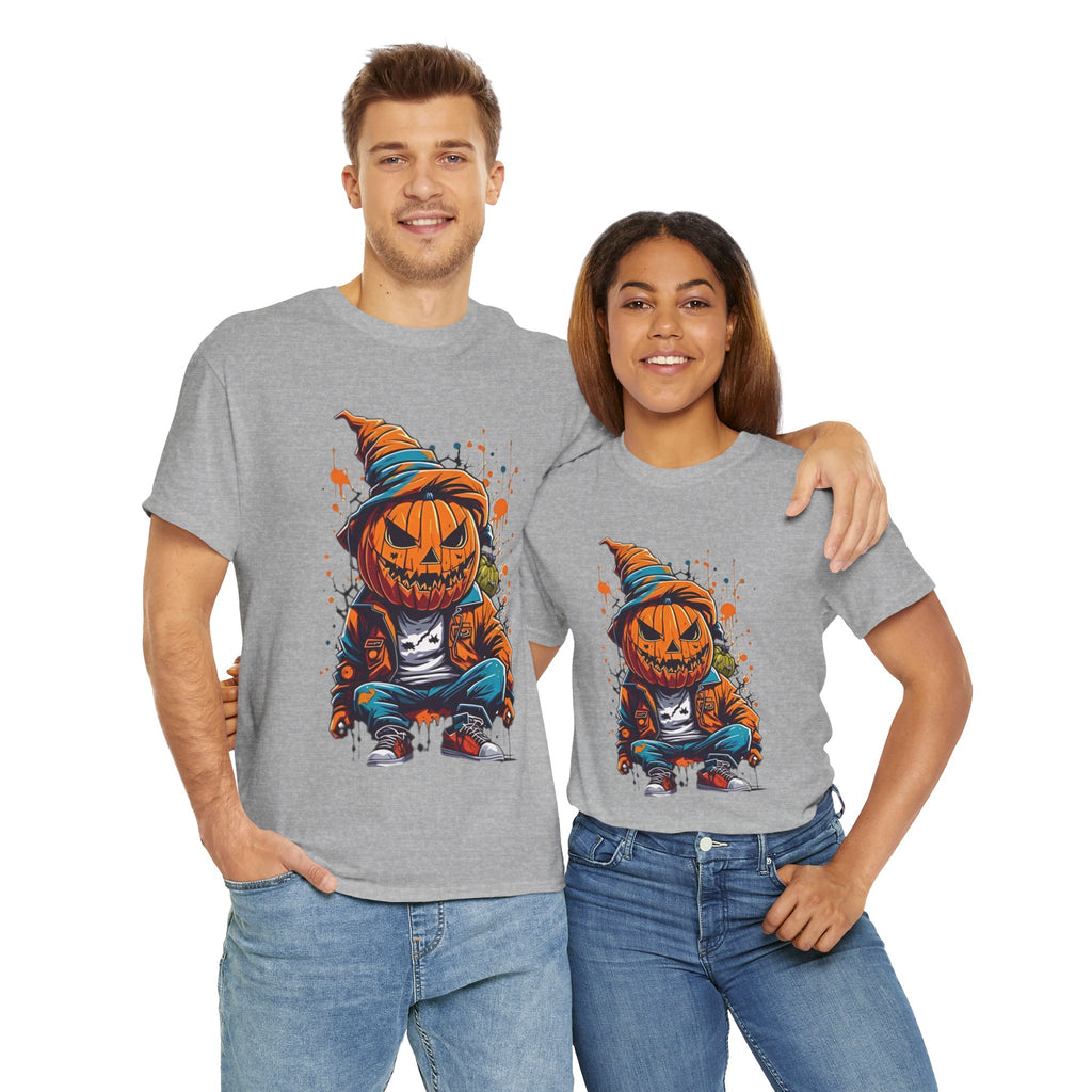 Scary Pumpkin, Horror Graphic Tee, Unisex Cotton Shirt, Halloween Costume, Horror Movie Gift, Spooky T-Shirt, Horror Fan Apparel