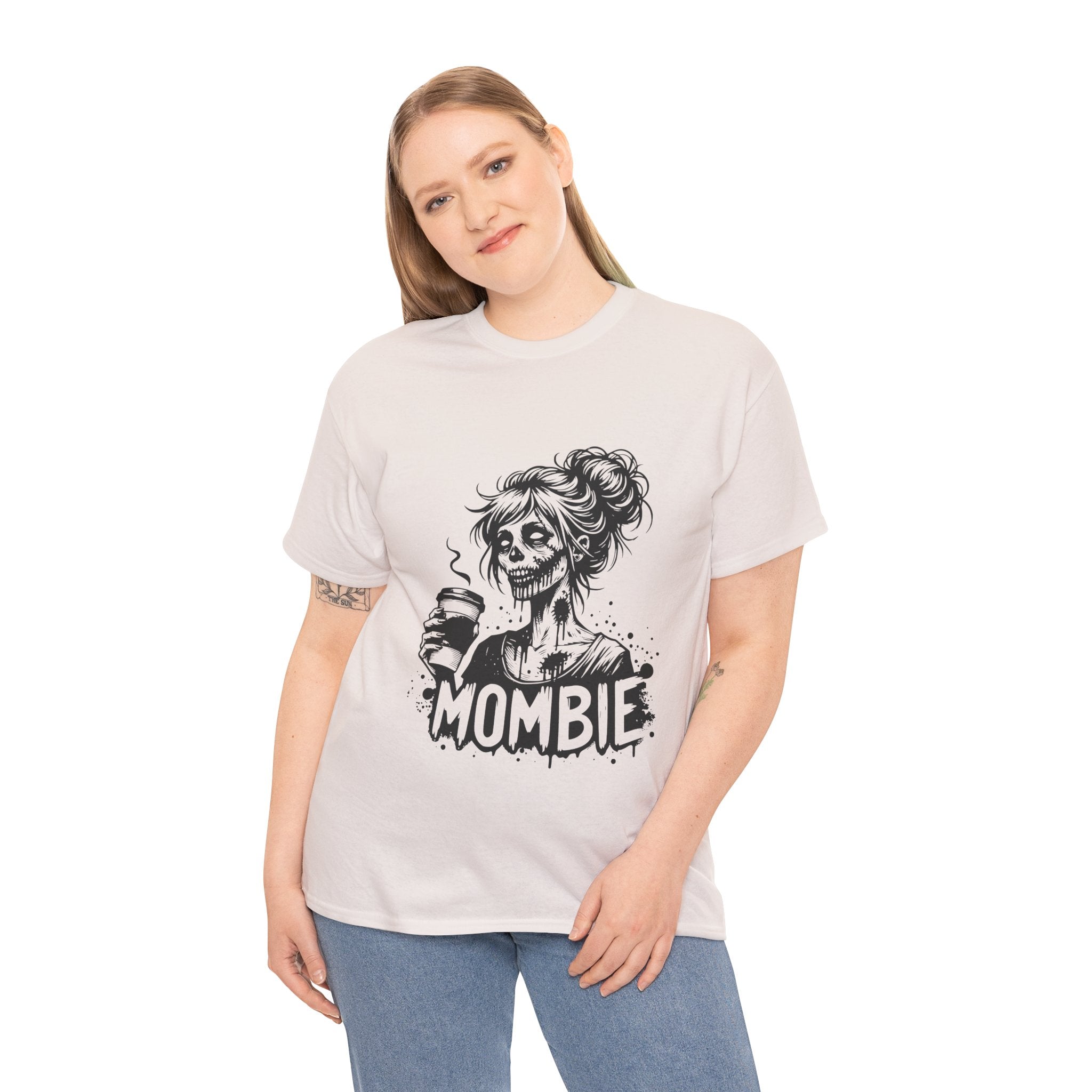 Mombie Unisex Tee, Perfect for Halloween, Gift for Moms, Relaxed Fit, Funny T-Shirt, Unique Graphic Tee, Casual Wear