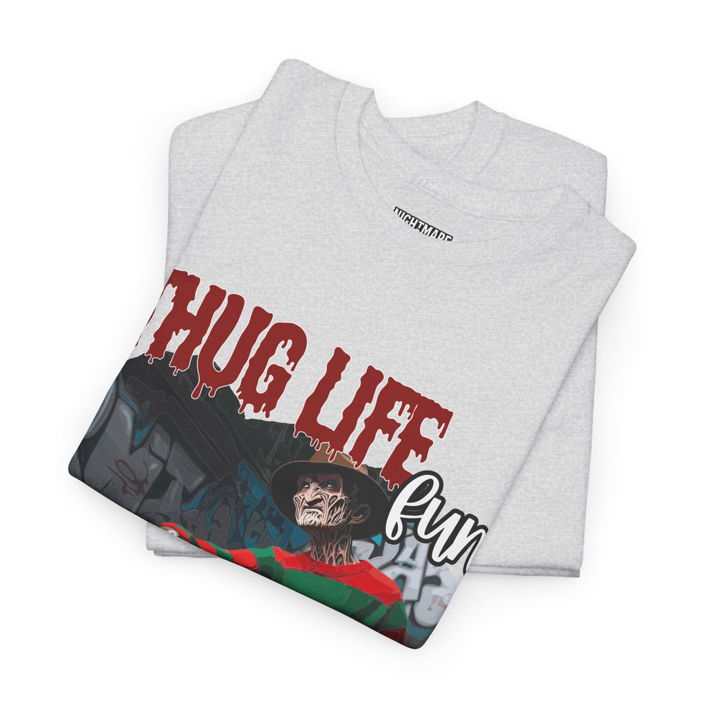 Freddie Kruger, Thug Life Tee - Horror Graphic Tee, Unisex Cotton Shirt, Halloween Costume, Horror Movie Gift