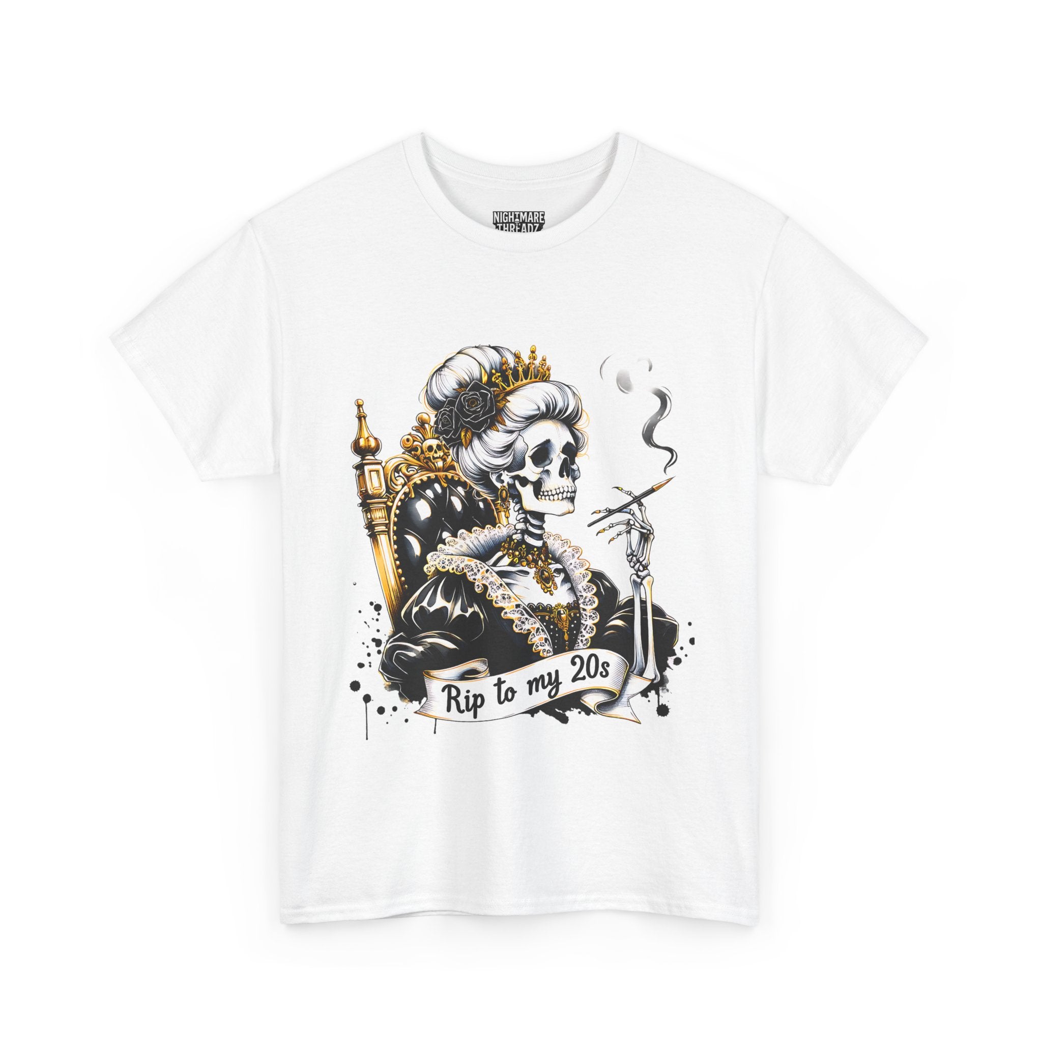 Rip to my 20s Tee, Heavy, Unisex Graphic Shirt, Birthday Gift, Casual Wear, Vintage Style, Floral Design T-shirt