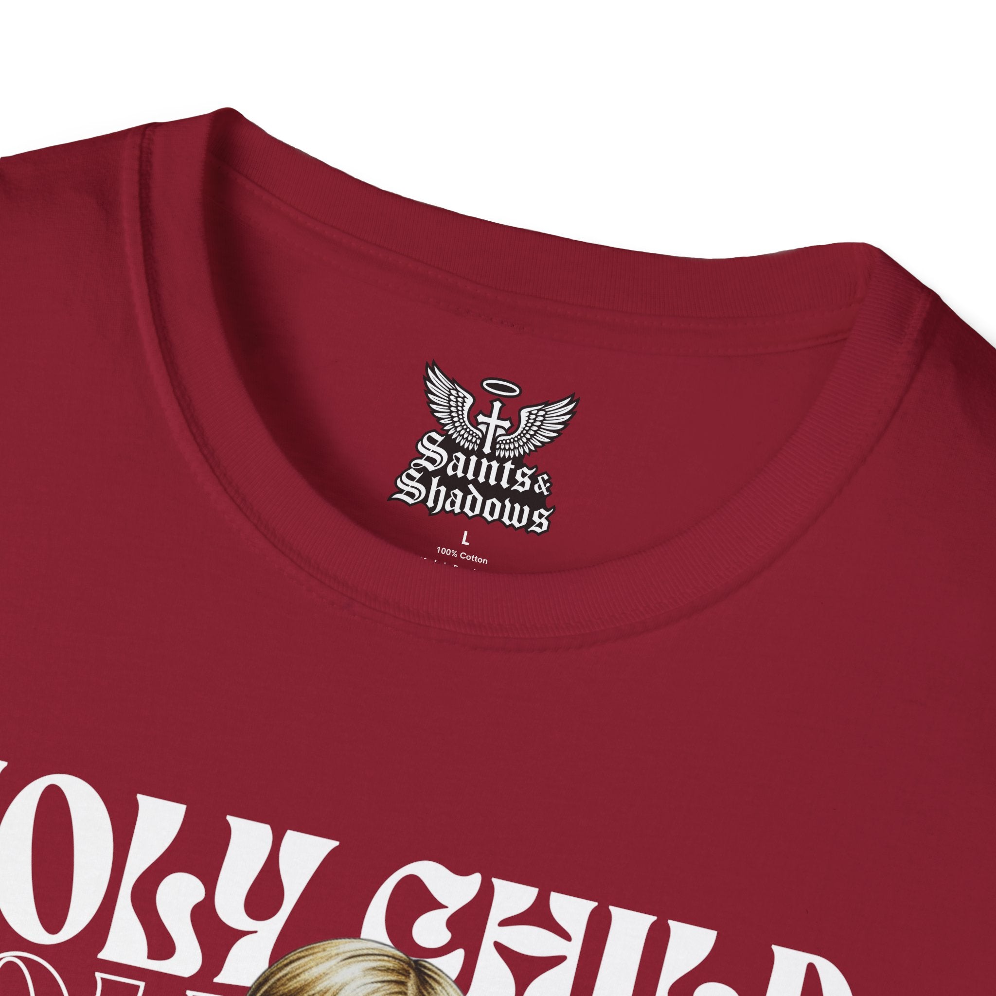 Saints and Shadows - Holy Child, Angelic Artwork Unisex Softstyle T-Shirt, Casual Wear