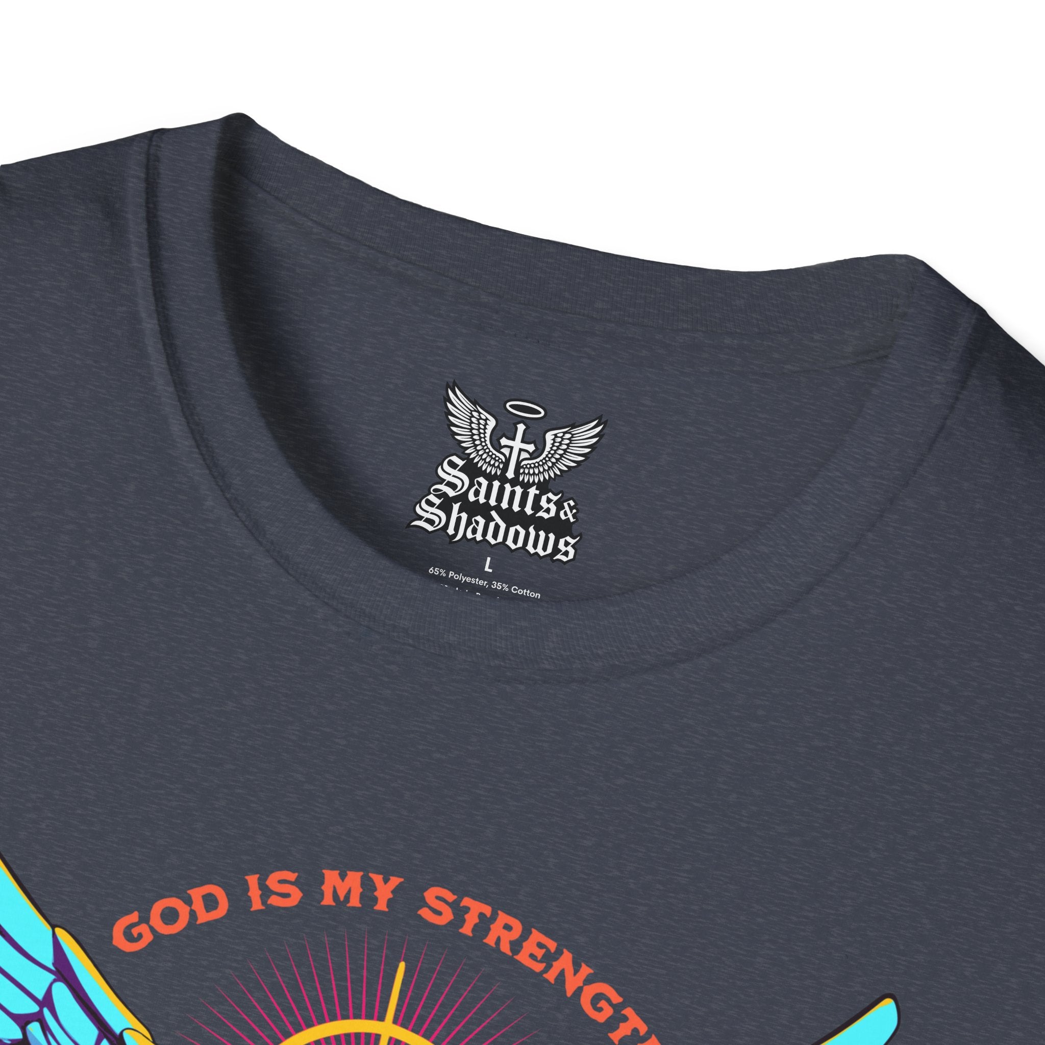 Saints and Shadows - St. Gabriel, Angelic Artwork Unisex Softstyle T-Shirt, Casual Wear