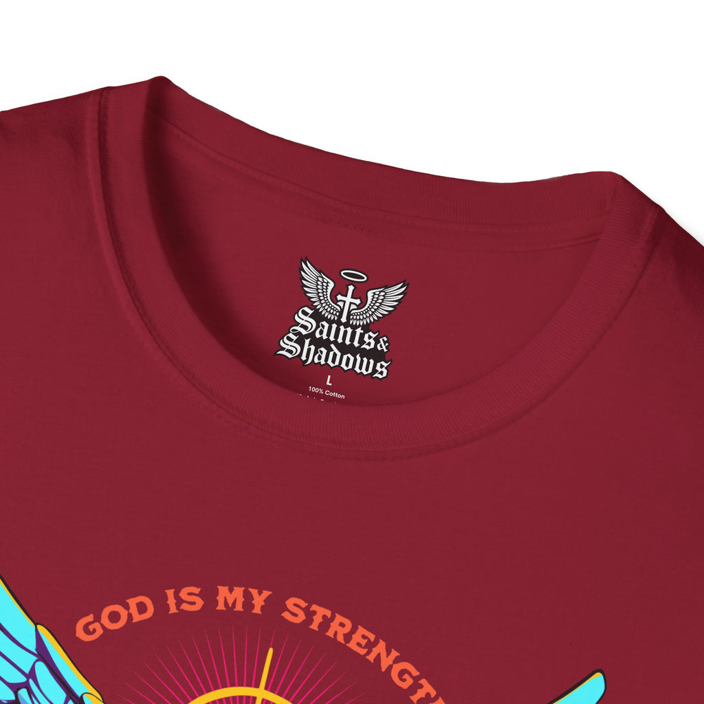 Saints and Shadows - St. Gabriel, Angelic Artwork Unisex Softstyle T-Shirt, Casual Wear