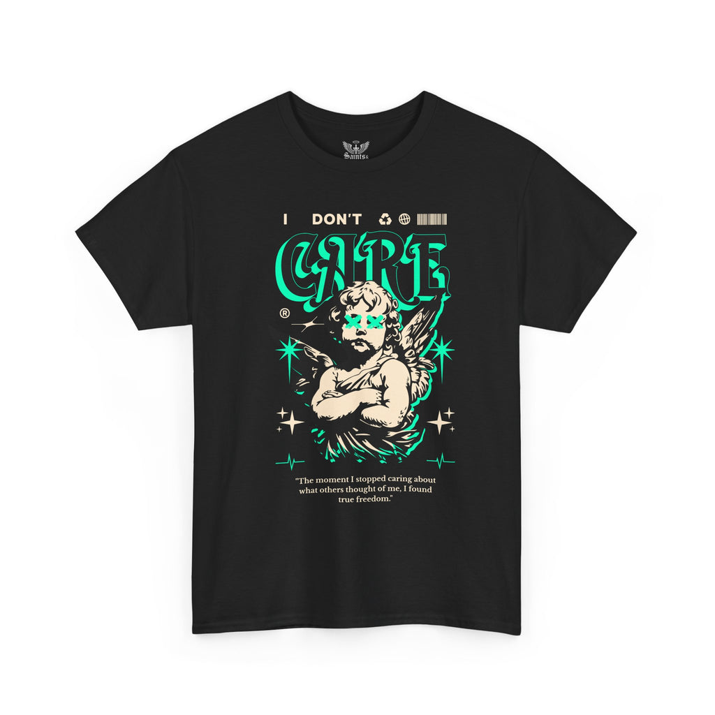 Saints and Shadows - I Don't Care, Angelic Artwork Unisex Softstyle T-Shirt, Casual Wear