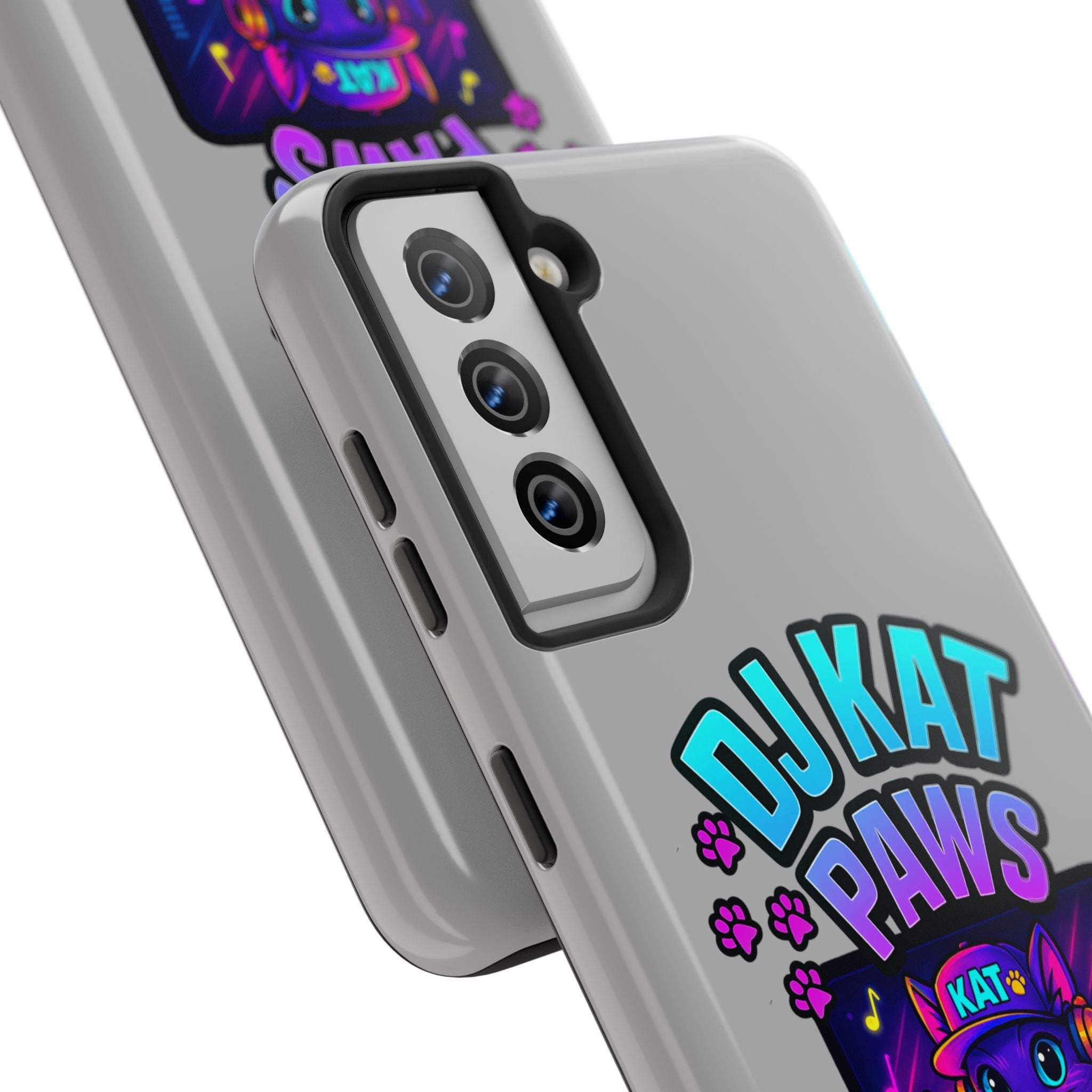 DJ KAT PAWS - Paw-sitively LIT | Tough Phone Cases - Unique Gift for Cat Lovers, Funny Phone Accessory, Music Lover's Case, Pet Owner Present