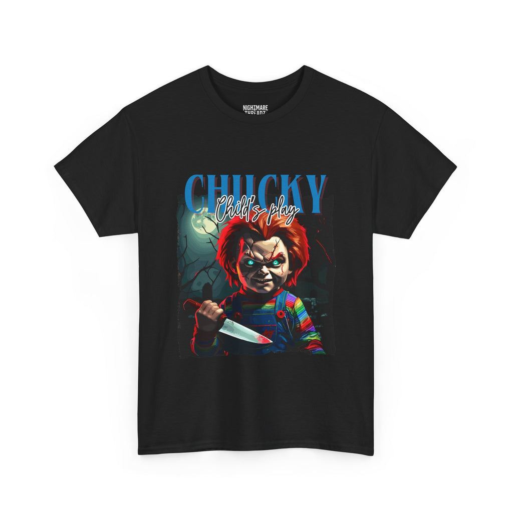 Chucky Horror Graphic Tee, Unisex Cotton Shirt, Halloween Costume, Horror Movie Gift, Spooky T-Shirt, Horror Fan Apparel